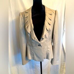 Ladies Tan Jacket. Size 10 “white/black”brand  $12
